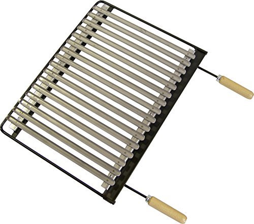 IMEX EL ZORRO 71636 Griglia per Barbecue, di Acciaio Inox, 62 x 41 cm