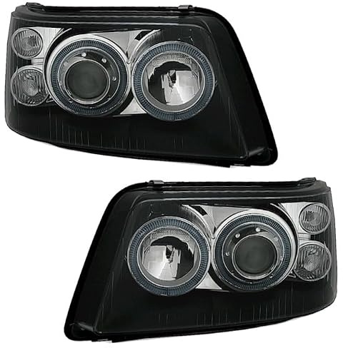 Angel Eyes Scheinwerfer Set in Schwarz für VW T5 (4/2003-8/2009) Halogen