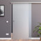 BS-775D-2-AS: Schiebetürsystem ESG 775x2175x8mm Dekor S, vollsatiniert; Schienensystem ALU SlimLine SoftStop; Griffmuschel