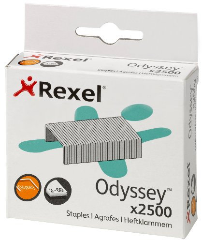 Rexel Heftklammern für Odyssey Spezialhefter/2100050 verzinkt Metall Inh.2500, silber