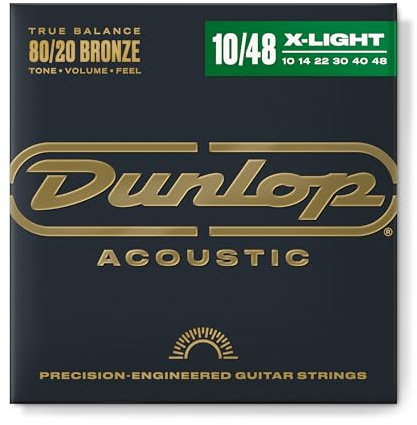 JIM DUNLOP DAB1048 - cuerdas para guitarra acústica - Bronze 80/20 Extra Light 10-14-22-30-40-48