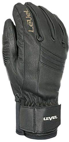 Level Rexford - Snowboard Handschuhe Leder, Thermohandschuhe Winter Herren, Winterhandschuhe Herren Wasserdicht mit Stulpe, Atmungsaktiv und Schützend für Snowboard und Skifahren - 1 Paar