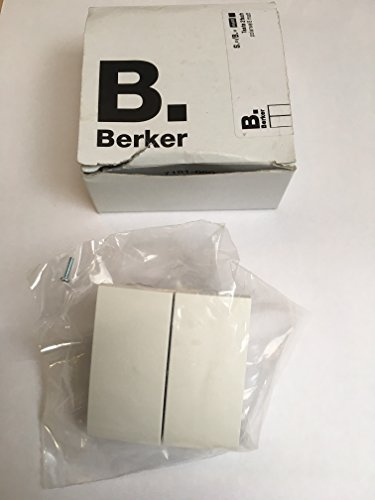 Tecla doble para interruptores/reguladores, series berker S.1/ B.3/ B.7 de hager, blanco, brillo
