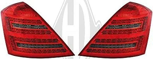 in.pro. 1647996 HD Rückleuchten Mercedes S Klasse W 221 , Baujahr: 05-11, klarglas, rot-schwarz