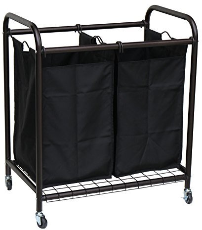 Star Oceanstar 2-Bag Rolling Wäschesortierer, Bronze