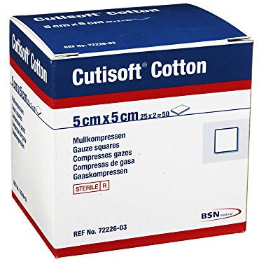 Cutisoft Cotton Kompressen 5x5 cm Steril, 25X2 St