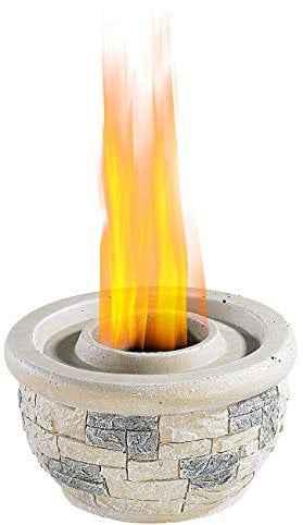 Carlo Milano Bioethanol Feuerschale: Ton-Feuerschale Luna für Bio-Ethanol, 25 x 14 cm (Deko, Feuerschalen Ethanol Garten, Öllampe)