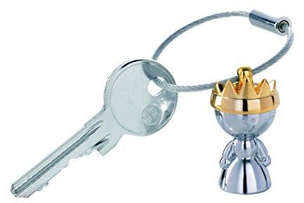 TROIKA Schlüsselanhänger LITTLE QUEEN - KR9-37/CH - Königin - goldene Krone - Queen, Hoheit, Majestät - Prinzessin - Metall glänzend - das Original von TROIKA