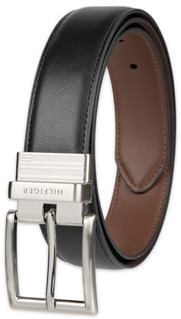 Tommy Hilfiger Men's Reversible Belt , Black/Brown, 42