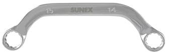 Sunex 993503M 14 mm x 15 mm Fully Polished Half Moon Double Box Wrench