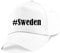 Reifen-Markt Base Cap Hashtag #Sweden Größe Uni Farbe Weiss Druck Schwarz