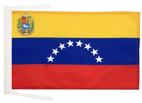 BANDERA de VENEZUELA 45x30cm - BANDERINA VENEZUELANA 30 x 45 cm cordeles - AZ FLAG