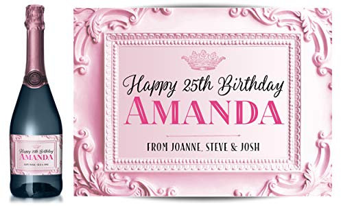 Personalised Champagne Labels Baby Pink, Baby Blue, Lilac Birthday, Wedding, Engagement, Anniversary, Hen Night, Christmas
