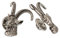 Alpenflüstern Ansteck-Pins Gamsbock 2er-Set antik-Silber-Farben API036