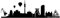 Skyline4u Ruhrgebiet Wandtattoo Skyline Wandtattoo in 6 Größen und 19 Farben (80x24cm schwarz)