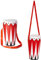 NET TOYS Tambour Gonflable décoration Soirée Jungle Tamtam Zulu timbale déco de soirée Musicien Groupe de Musique Instrument Accessoire Gonflable fête déguisement Accessoires