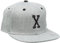 MSTRDS Unisex Letter Snapback X Baseball Cap, X Heather Grey, Large