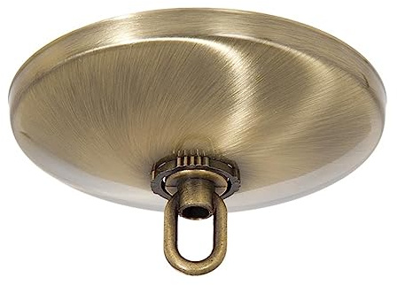 B&P Lamp® Screw Collar Ceiling Light Canopy Plate Kit (Antique Brass)