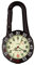Klox Unisex-Taschenuhr für FOB-Armbanduhr Schwarz auf Karabiner Drehbare Lünette Leuchtendes Gesicht Ärzte Krankenschwestern Analoganzeige Quarzwerk
