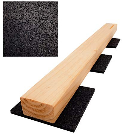 My Plast Terrassenpads aus Gummigranulat - 90 x 90 x 6 mm, 50 Stück | Ausgleichs- & Dämpfungspads für Terrassenunterkonstruktion (WPC/Holz/Alu), Balkon, Dachterrasse – in Stärke 3/6/8/10/20 mm