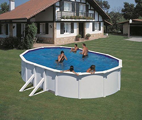 Gartenwelt Riegelsberger Pool-Set Feeling oval 500x300x120 cm weiß