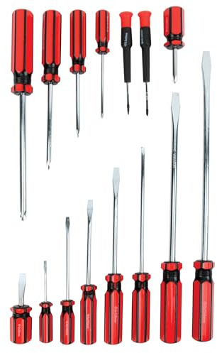 Performance Tool W80005 15-Piece Screwdriver Set for Versatile and Precise DIY and Professional Applications