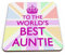 vers le monde S Best Auntie fantaisie brillant Mug Dessous de Verre