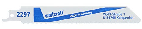 wolfcraft 2 BIM Sabre Saw Blades, stainless steel, fine flush cut I 2297000