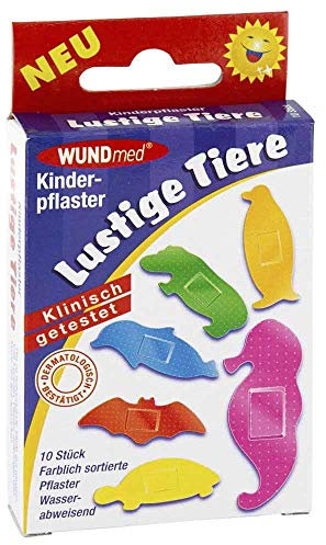 Bandage für Kinder, 10 Stück, lustige Tiermotive