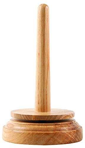 Groves Holzspinn garn und Fadenhalter, Holz, Braun, 9.5 x 9.5 x 16 cm