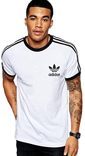 adidas Originals Men's California Tee Shirt, White, Large