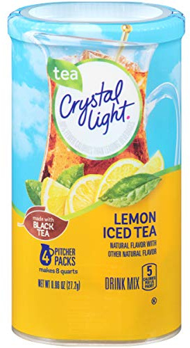 Crystal Light Natural Lemon Iced Tea Drink Mix (4 Pitcher Packets)