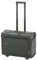 d&n Business & Travel Pilotenkoffer aus Leder auf Rollen schwarz