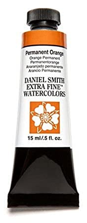 Daniel Smith 284600071 Extra Fine Watercolor 15ml Paint Tube, Permanent Orange