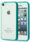 TPU Bumper With Clear Frostedhard Back Case For Apple iPhone 5C - Turquoise + Screen Protector