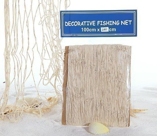 Deko Fischernetz 100x200 cm - Ideal für Maritime Dekorationen | Perfekt für Partys, Hochzeiten, Kinderzimmer & Restaurants | Robustes & vielseitiges Netz für Meer-Themen