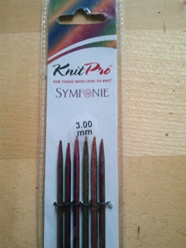 Knit Pro Nadelspiel, Symfonie, 15 cm Länge, Holz, 2,5 3,0 3,5 frei wählbar (3.0)
