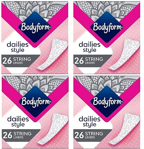 Bodyform Light String Slipeinlagen, 26 Stück pro Packung, 4 Stück