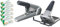 Profi Set: Leitz 55520084 Extrastarkes Flachheftgerät, Heftleistung 60 Blatt, silber mit 5.000 Klammern Grundausstattung, silber und Leitz 5180 extrastarker Registraturlocher langer Hebel Stanzleistung 65 Blatt à 80 g/m²