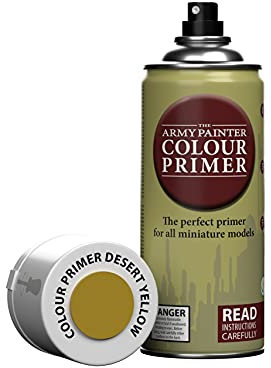 The Army Painter, Colour Primer Desert Yellow, 400 ml Grundierung Spray Gelb - Acryllack Spray für Fantasy Modellbau Wargames Tabletop Figuren, Warhammer & Dnd Miniatures