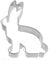 Birkmann 191617 Emporte-pièce en forme de lapin assis 7 cm
