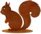 Rostikal | Herbst Deko Eichhörnchen Figur aus Metall | Rost Garten Dekoration | 20,5 cm hoch