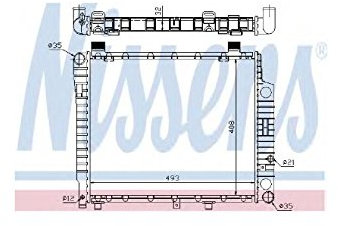 NISSENS Kühler Motorkühlung Kühler Wasserkühler Motorkühler Netzbreite 405mm Netzlänge 495mm Netztiefe 32mm 62754A