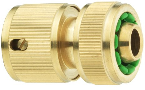MEISTER Schlauchverbinder mit Steckkupplung 1/2 Zoll - Messing - Robust, langlebig und korrosionsbeständig - Ideal für Gartenschläuche und Bewässerung - Schlauchanschluss/Kupplung / 308112