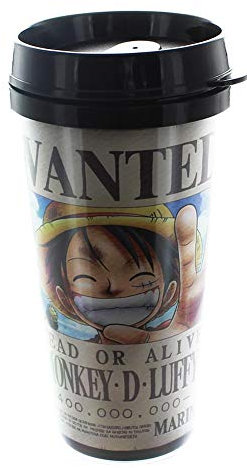 One Piece Luffy Wanted Poster 16oz Travel Mug by One Piece
