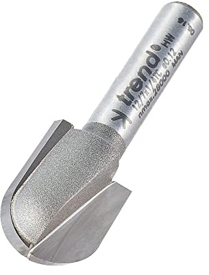 Trend Professional Radius Cutter, 7mm Radius, 1/4 Inch Shank, 14mm Cut Diameter & 18mm Cut Length, Tungsten Carbide Tipped, 12/7X1/4TC