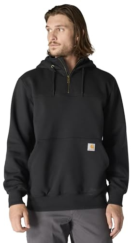 Carhartt Men's Paxton 1/4-Zip Sweatshirt, Black, Medium