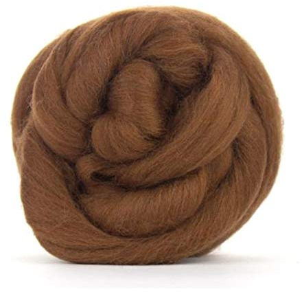 Faserbündel aus Merinowolle – 50 g, Mittelbraun Ideal zum Nassfilzen / Nadelfilzen und Handspinnen
