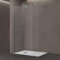 doporro Walk in Box Doccia 100 x 200 cm, Parete Doccia Fissa in Cristallo 8mm, Vetro Trasparente Temperato Rivestimento Nano, Regolabile con Stabilizzatore, Profilo Cromo - Bremen01k