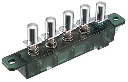 sourcing map Interruptor con 5 Llaves para campana extractora, AC 250V 4A, 3-enclavamiento, 1-Reiniciar, 1-Enganche